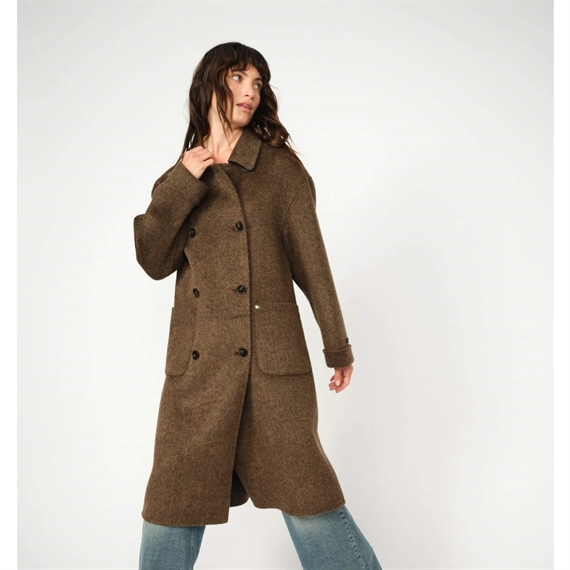 Mos Mosh Lucca Barkley Wool Coat, Slate Black